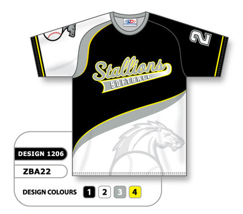 Athletic Knit Custom Sublimated Crew Neck Softball Jersey Design 1206 (ZSB22-1206)